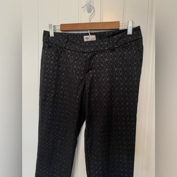 Old Navy The Pixie Sexy Fairy Black Sparkle Geometric Skinny Ankle Pants Size 2 - Picture 2 of 12